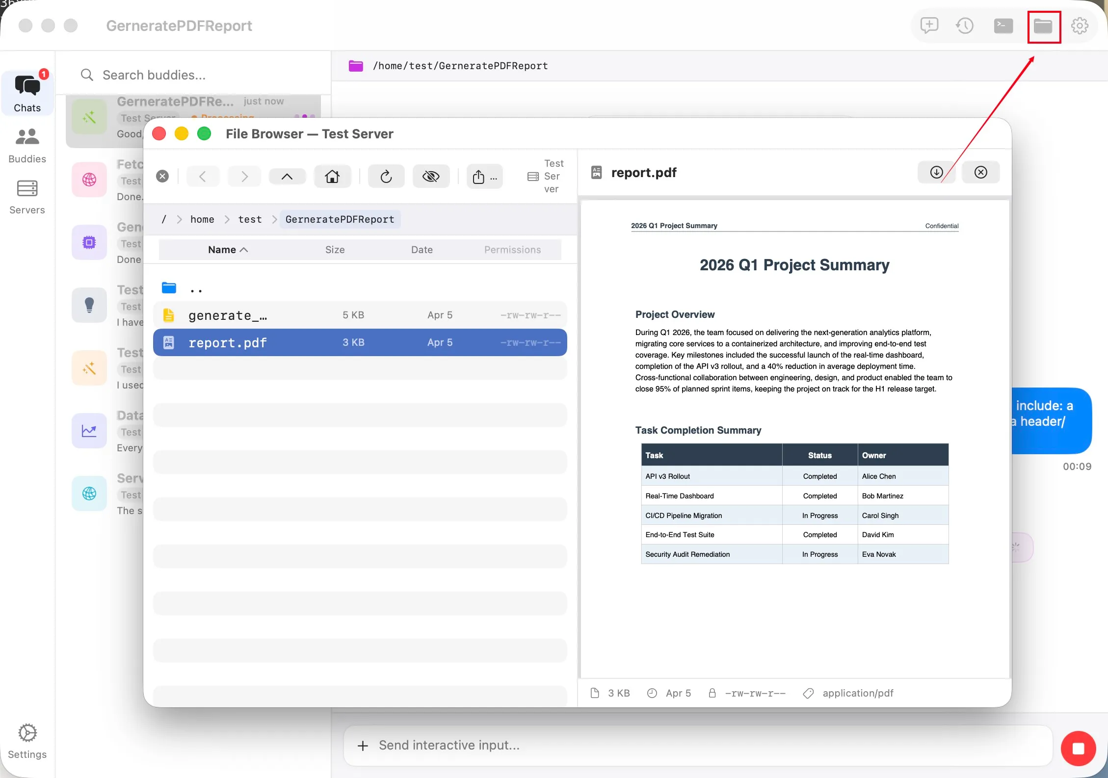 Dateibrowser & PDF-Vorschau